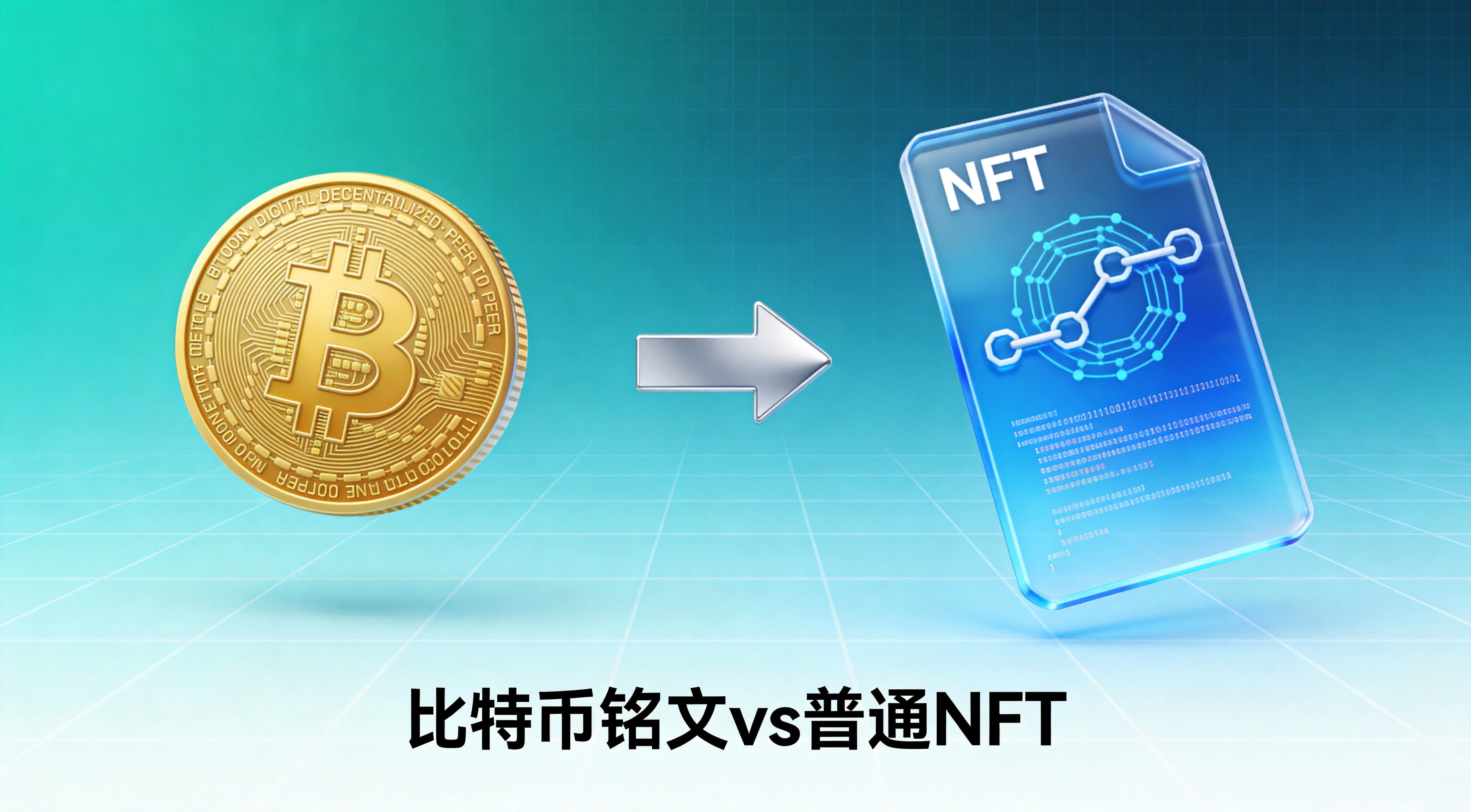 比特币铭文和普通NFT区别 | 同样是数字资产，底层逻辑天差地别